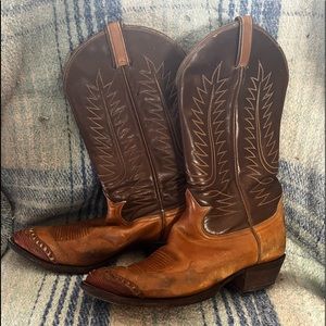 Vintage Tony Lama stitched boots size 8